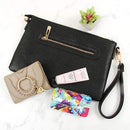 8623 Ellen Three Compartment Wristlet Fashion Clutch/Crossbody - MiMi Wholesale