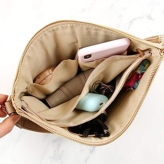 8623 Ellen Three Compartment Wristlet Fashion Clutch/Crossbody - MiMi Wholesale