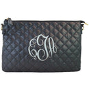 8627 Monogrammable Quilted Zipper Pouch Wristlet Fashion Clutch/Crossbody - MiMi Wholesale