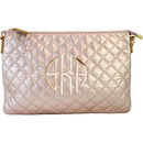 8627 Monogrammable Quilted Zipper Pouch Wristlet Fashion Clutch/Crossbody - MiMi Wholesale