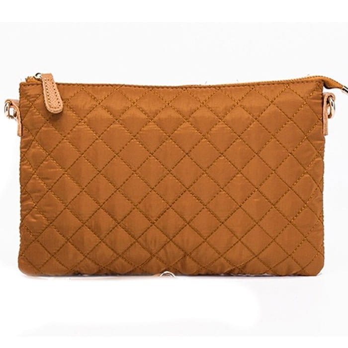 8627 Monogrammable Quilted Zipper Pouch Wristlet Fashion Clutch/Crossbody - MiMi Wholesale