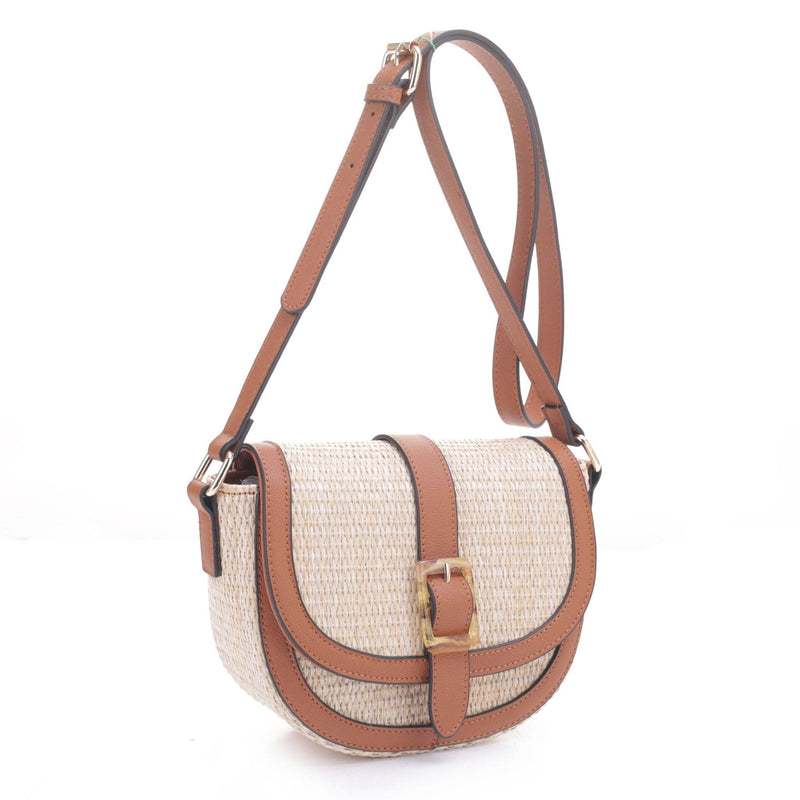 93128 Carmen Woven Straw Crossbody - MiMi Wholesale