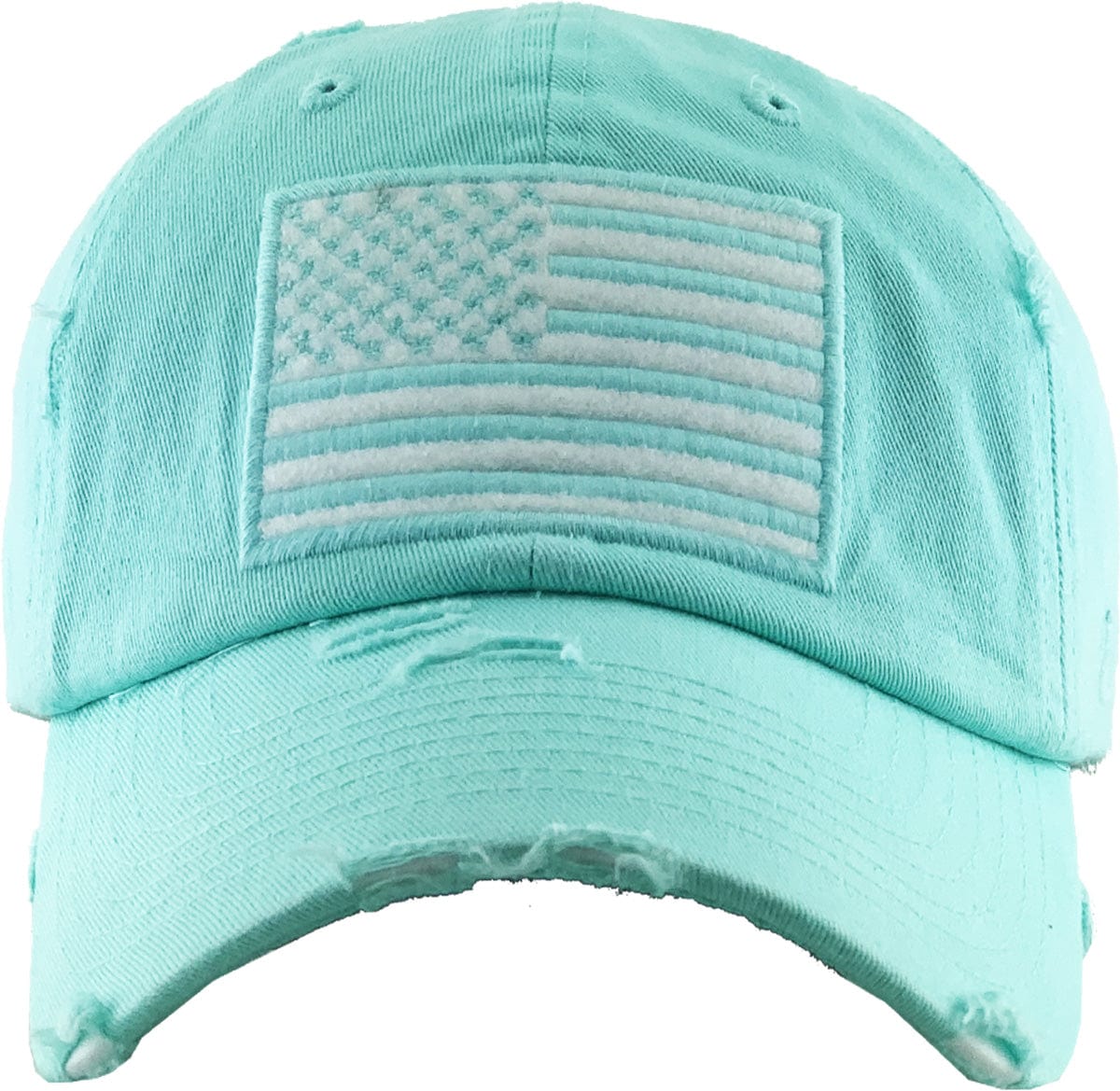 KBVT209 American Flag Washed Vintage Distressed Baseball Cap