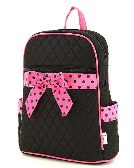 QSD2746 Quilted Solid Large Zippered Backpack