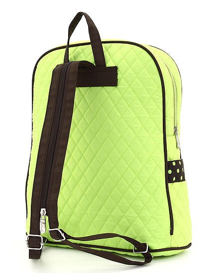 QSD2746 Quilted Solid Large Zippered Backpack