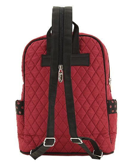 QSD2746 Quilted Solid Large Zippered Backpack