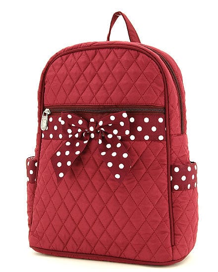 QSD2746 Quilted Solid Large Zippered Backpack