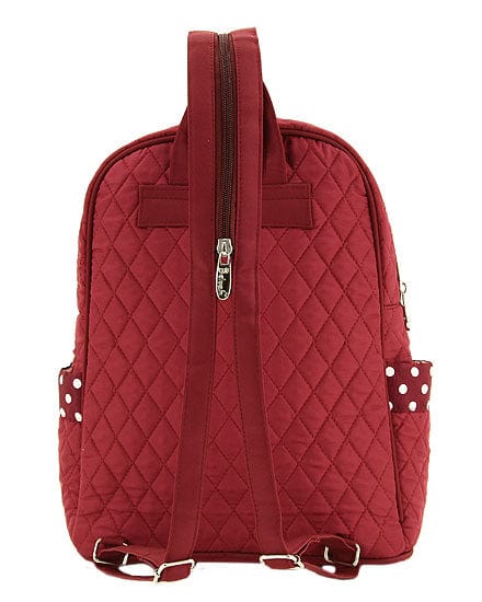 QSD2746 Quilted Solid Large Zippered Backpack