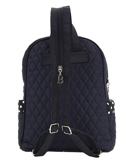 QSD2746 Quilted Solid Large Zippered Backpack