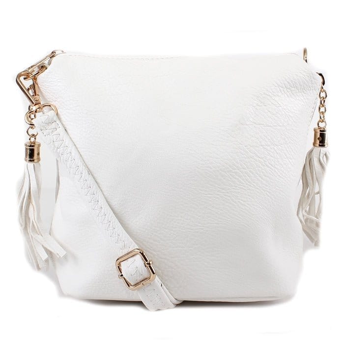 A8008 Crossbody Bag w/ 2 Side Tassel Zippers - MiMi Wholesale