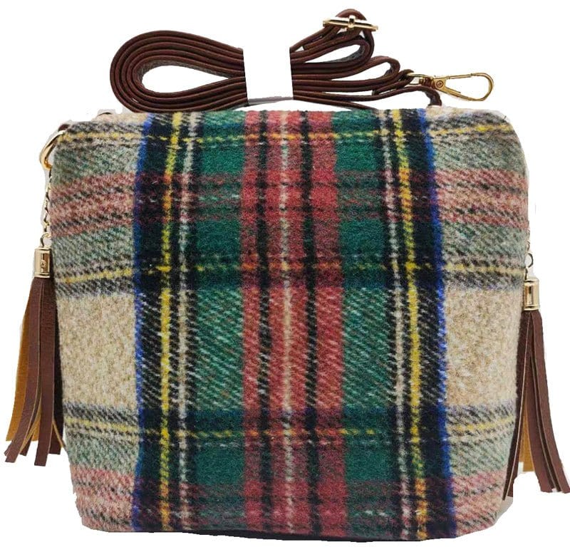 A8008 Crossbody Bag w/ 2 Side Tassel Zippers - MiMi Wholesale