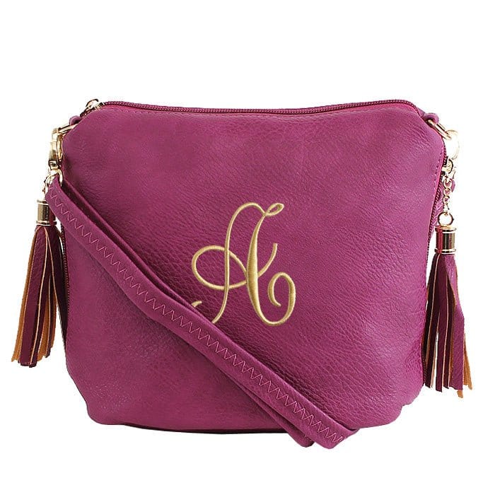 A8008 Crossbody Bag w/ 2 Side Tassel Zippers - MiMi Wholesale