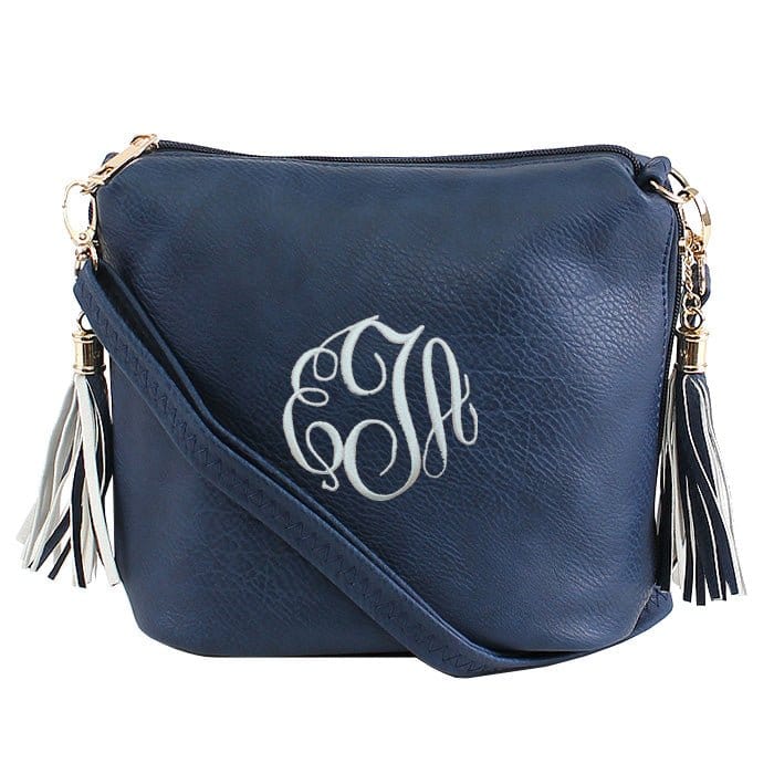 A8008 Crossbody Bag w/ 2 Side Tassel Zippers - MiMi Wholesale