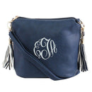 A8008 Crossbody Bag w/ 2 Side Tassel Zippers - MiMi Wholesale