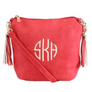 A8008 Crossbody Bag w/ 2 Side Tassel Zippers - MiMi Wholesale