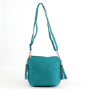A8008 Crossbody Bag w/ 2 Side Tassel Zippers - MiMi Wholesale