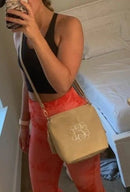 A8008 Crossbody Bag w/ 2 Side Tassel Zippers - MiMi Wholesale