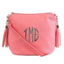 A8008 Crossbody Bag w/ 2 Side Tassel Zippers - MiMi Wholesale