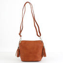 A8008 Crossbody Bag w/ 2 Side Tassel Zippers - MiMi Wholesale