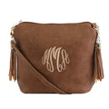 A8008 Crossbody Bag w/ 2 Side Tassel Zippers - MiMi Wholesale