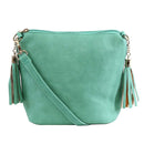 A8008 Crossbody Bag w/ 2 Side Tassel Zippers - MiMi Wholesale