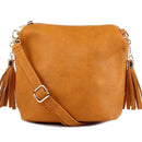 A8008 Crossbody Bag w/ 2 Side Tassel Zippers - MiMi Wholesale