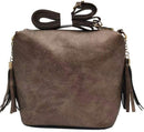 A8008 Crossbody Bag w/ 2 Side Tassel Zippers - MiMi Wholesale