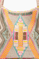 AB20-001 Hand Beaded Impala Aztec Tote - MiMi Wholesale