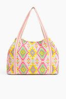 AB20-001 Hand Beaded Impala Aztec Tote - MiMi Wholesale