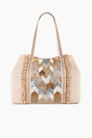 AB21-410 Hand Beaded Caroline Embellished Tote - MiMi Wholesale