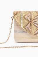 AB21181 Sally Rose Gold Envelope Clutch - MiMi Wholesale