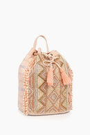 AB21289 Lindsey Rose Gold Embellished Backpack - MiMi Wholesale
