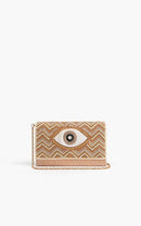 AB22575 Rose Gold Evil Eye Beaded Clutch - MiMi Wholesale