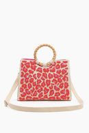 AB22676 Tina Pink Leopard Handheld Tote - MiMi Wholesale
