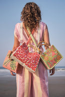 AB22676 Tina Pink Leopard Handheld Tote - MiMi Wholesale