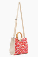 AB22676 Tina Pink Leopard Handheld Tote - MiMi Wholesale