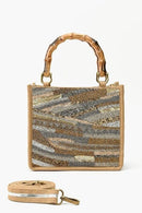 AB23832 Golden Layers Beaded Bag - MiMi Wholesale