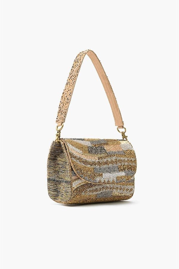 AB23833 Golden Layers Beaded Handbag - MiMi Wholesale