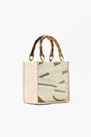 AB23835 Winter White Beaded Bag - MiMi Wholesale