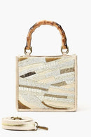 AB23835 Winter White Beaded Bag - MiMi Wholesale