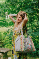 ABF19024 Hand Beaded Gargoyle Embellished Tote - MiMi Wholesale