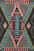 ABF19024 Hand Beaded Gargoyle Embellished Tote - MiMi Wholesale