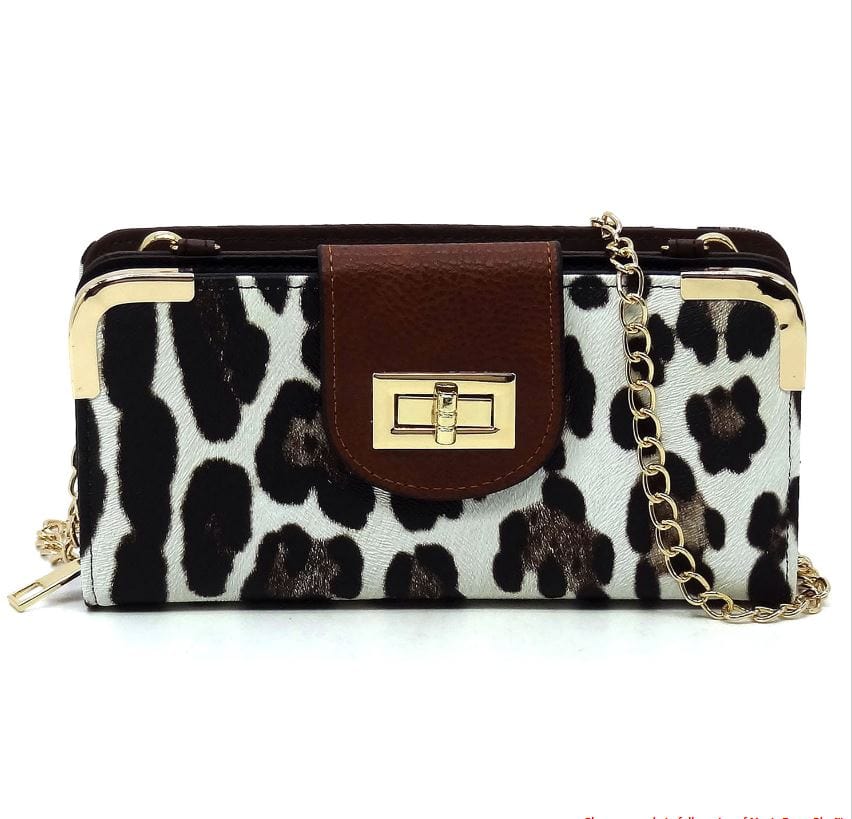 AD041 Turn Lock Crossbody Wallet - MiMi Wholesale