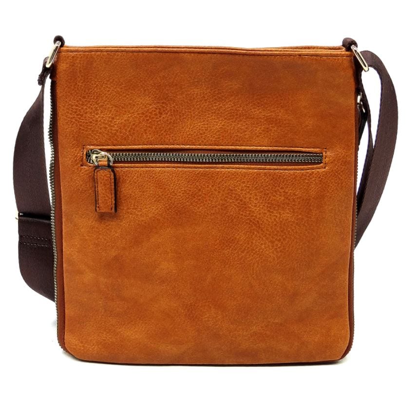 AD1238 Front Zippered Crossbody Bag - MiMi Wholesale