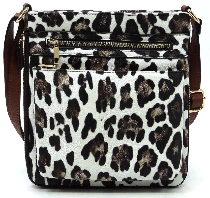 AD1238 Front Zippered Crossbody Bag - MiMi Wholesale