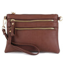 AD2581 Small Double Zipper Crossbody/Wristlet - MiMi Wholesale