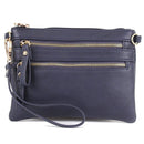 AD2581 Small Double Zipper Crossbody/Wristlet - MiMi Wholesale