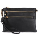 AD2581 Small Double Zipper Crossbody/Wristlet - MiMi Wholesale