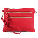 AD2581 Small Double Zipper Crossbody/Wristlet - MiMi Wholesale