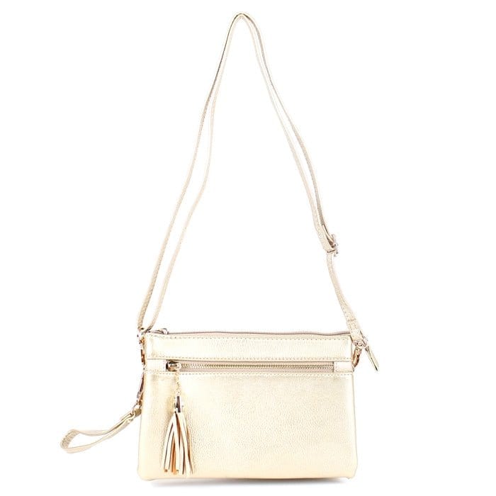 AD2583 Small Tasseled Zipper Fashion Crossbody/Wristlet - MiMi Wholesale